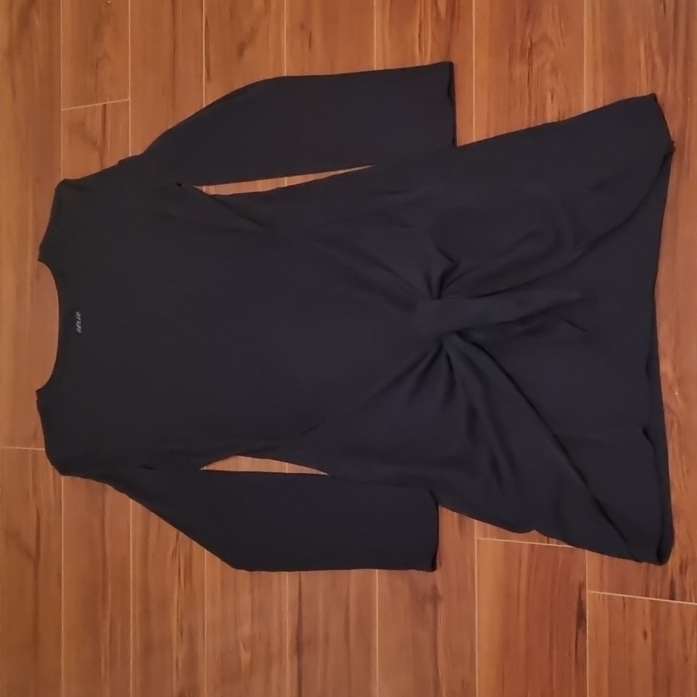 AERIE Front Tie Dress Black Size Medium - Picture 3 of 11